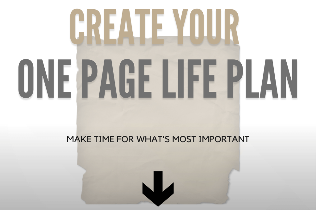 Create Your One Page Life Plan